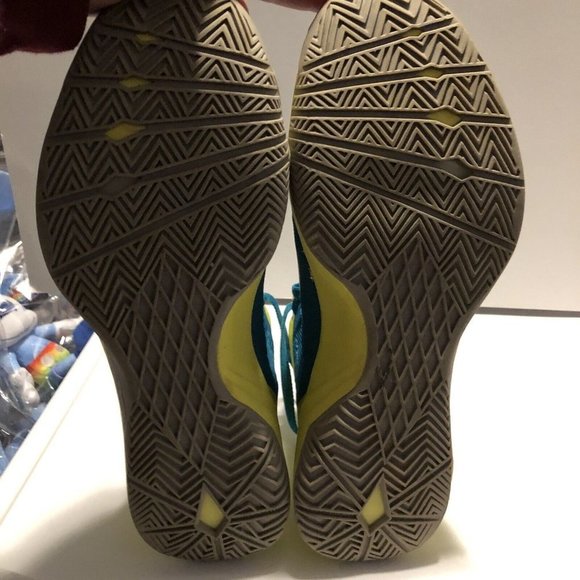 NIKE MEN 2013 VINTAGE HYPERDUNK/NESS ZOOM BASKETBALL SHOES TURQ/YELL/W Size 12.5 - Picture 6 of 10